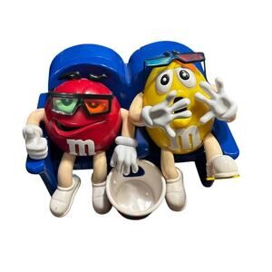 Vintage Red and Yellow M&M's At the Movies 3D Admit One Candy Dispenser